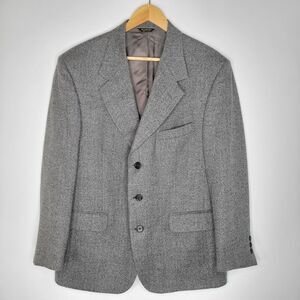 HARTMARX JOHN ALEXANDER Gray Herringbone Suit Jacket Size 42S Blazer 3 Button